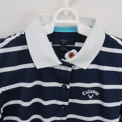 Callaway(キャロウェイ) ポロシャツ ネイビー白ボーダー レディース S 241-951850 B