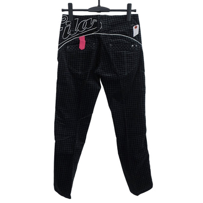 FILA GOLF(フィラゴルフ) パンツ 黒チェック レディース M B