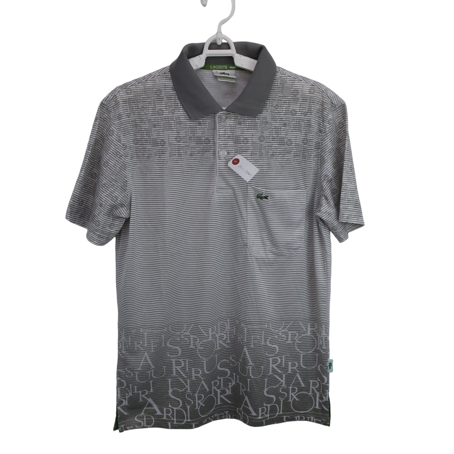 LACOSTE(ラコステ) ポロシャツ グレー白 メンズ 4 B