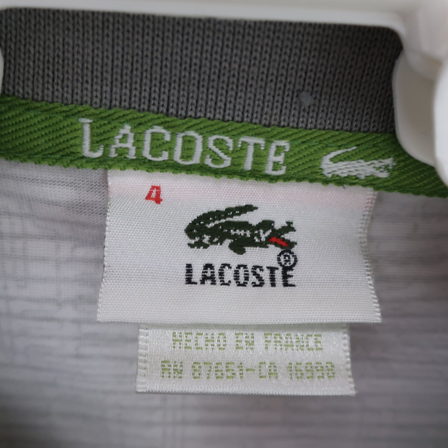 LACOSTE(ラコステ) ポロシャツ グレー白 メンズ 4 B