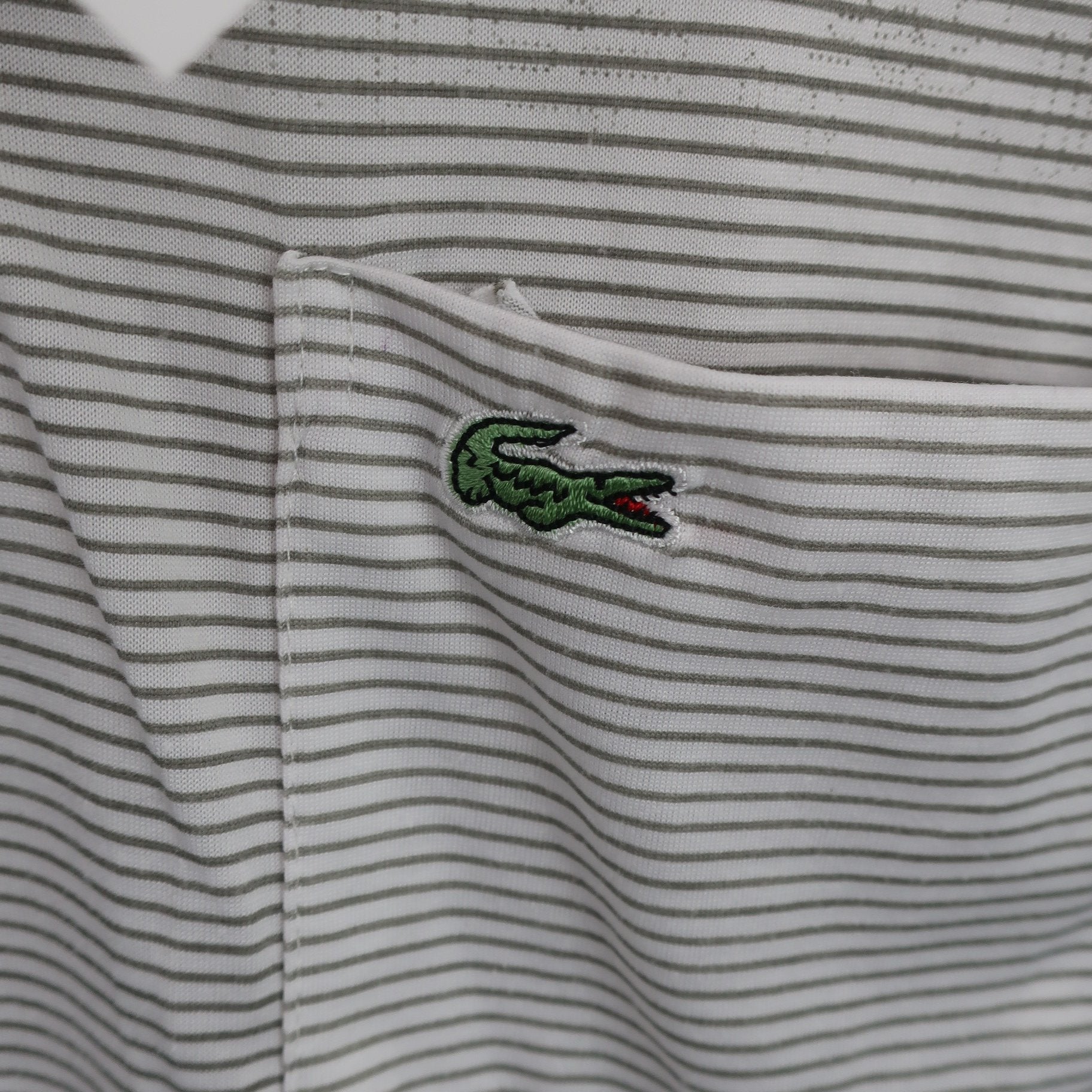 LACOSTE(ラコステ) ポロシャツ グレー白 メンズ 4 B