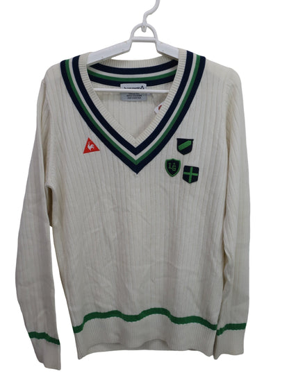 le coq sportif(ルコックスポルティフ) Vネックセーター 白 レディース L B