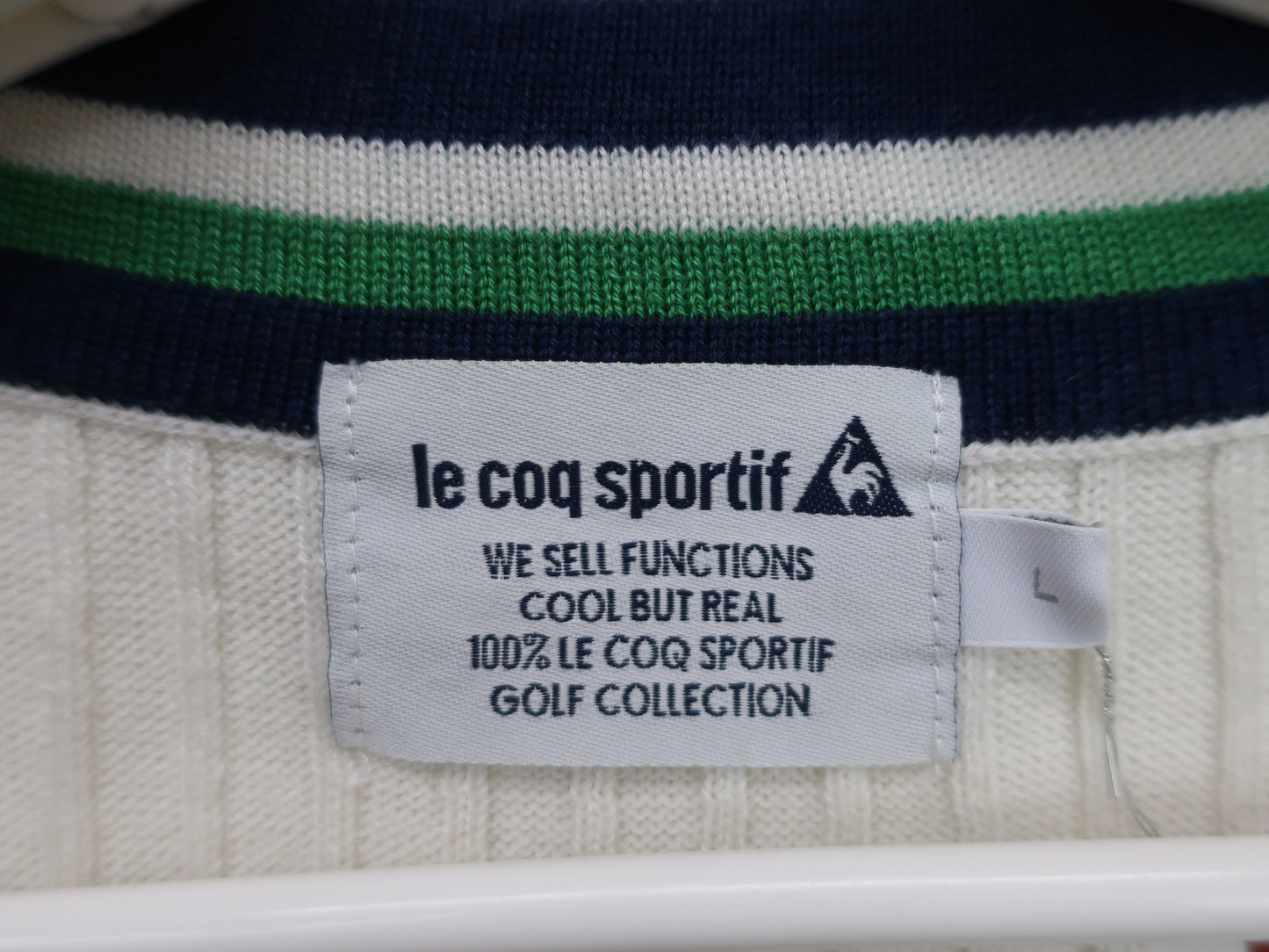 le coq sportif(ルコックスポルティフ) Vネックセーター 白 レディース L B