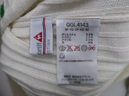le coq sportif(ルコックスポルティフ) Vネックセーター 白 レディース L B
