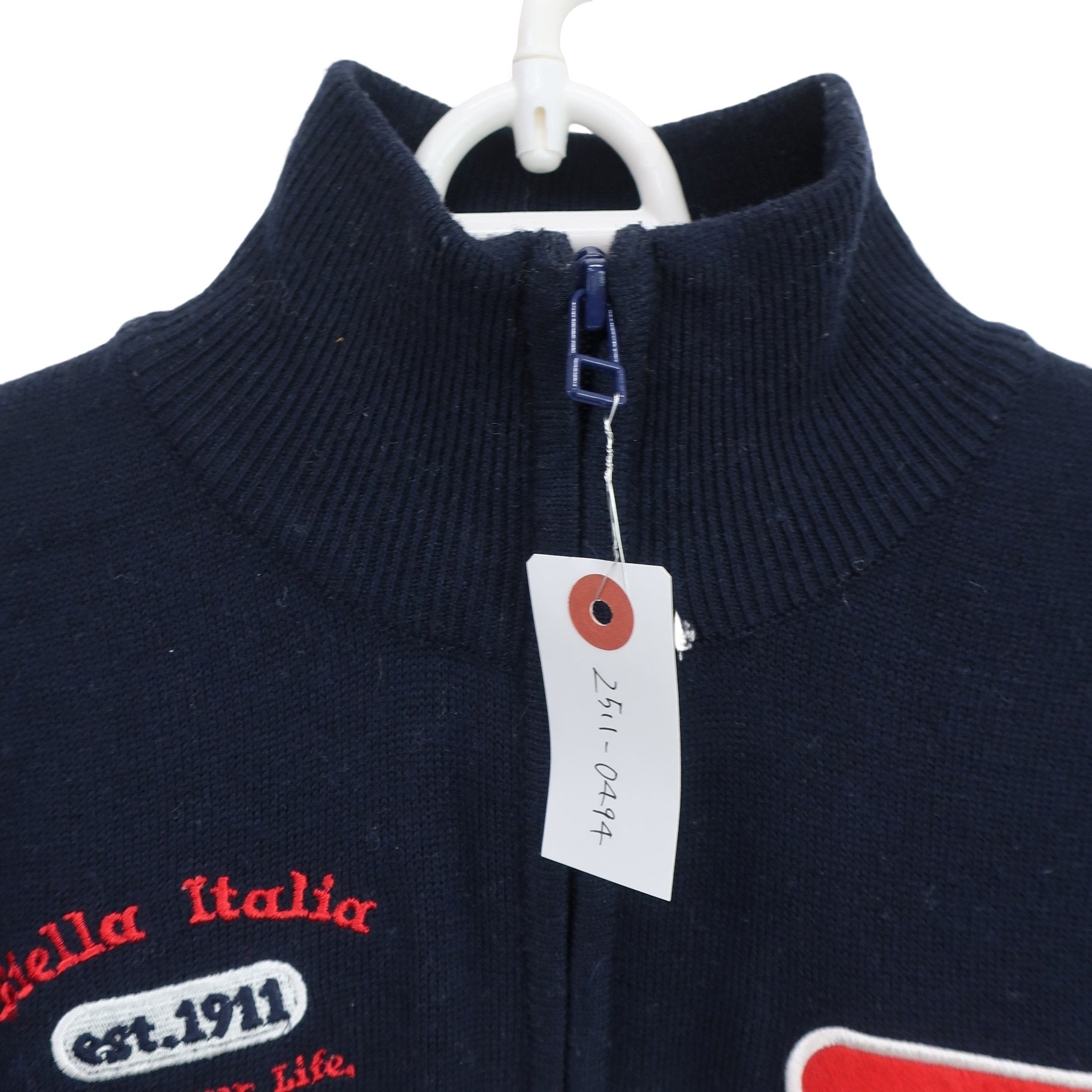 FILA GOLF(フィラゴルフ) ハーフジップセーター ネイビー赤 レディース M B