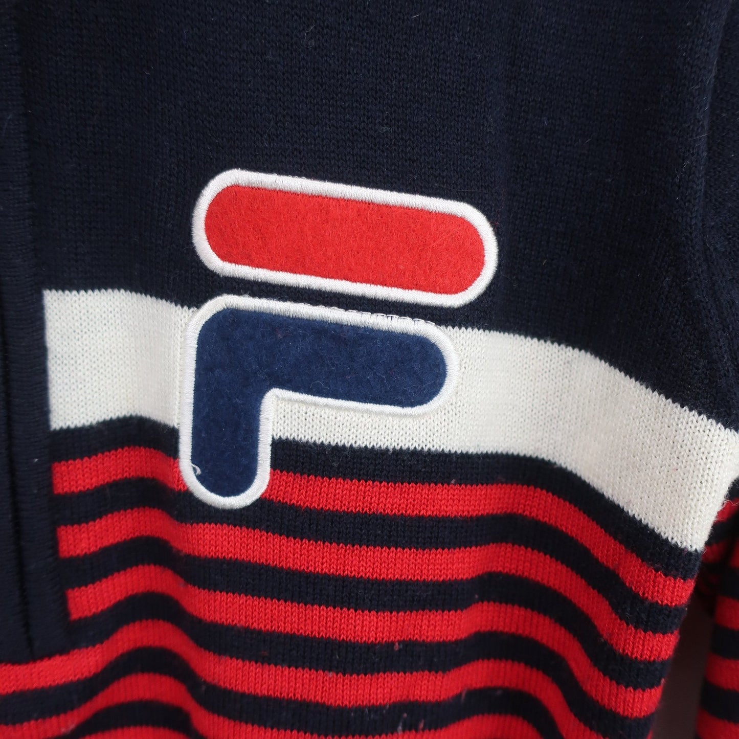FILA GOLF(フィラゴルフ) ハーフジップセーター ネイビー赤 レディース M B