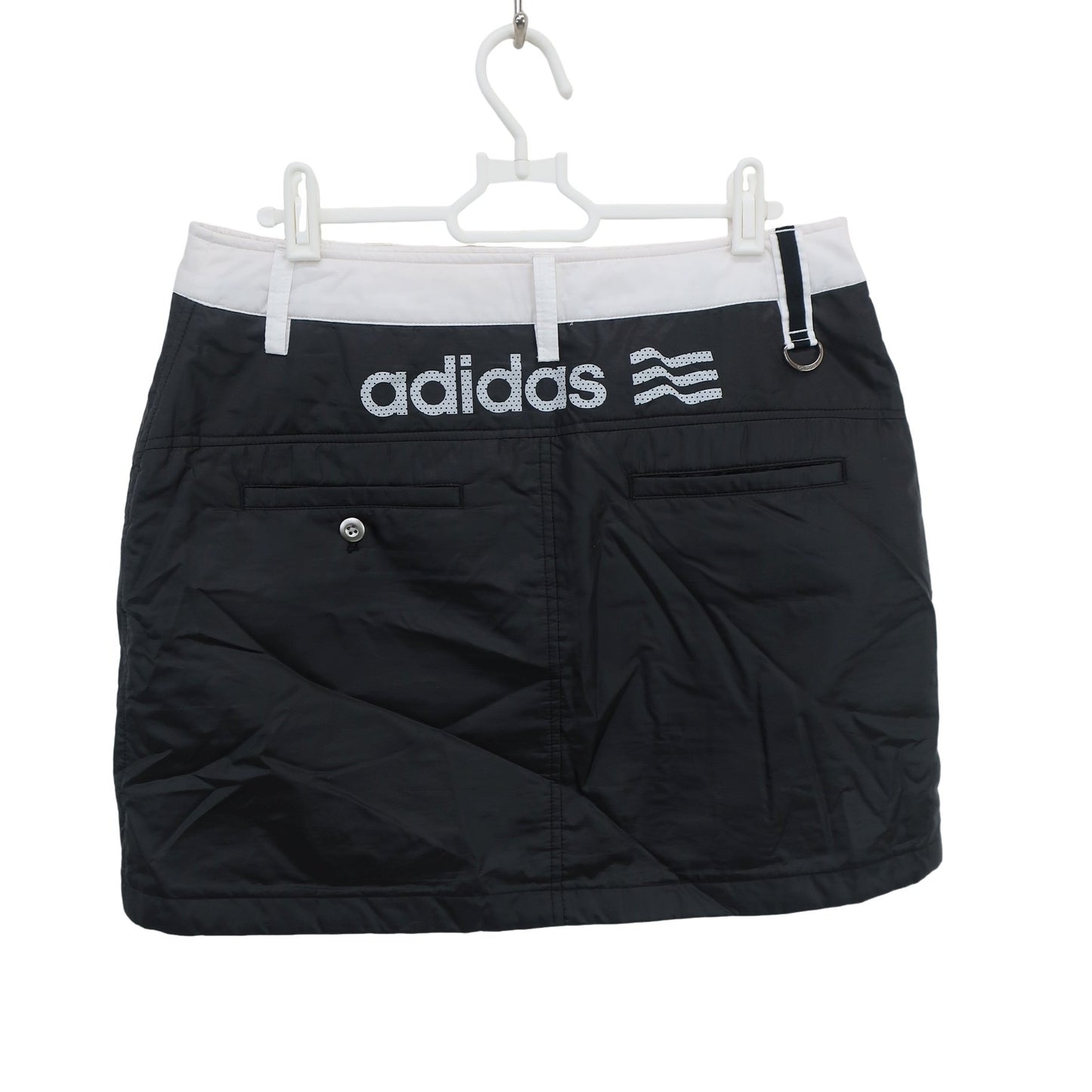 adidas(アディダス) ナイロンスカート 黒白 レディース L B