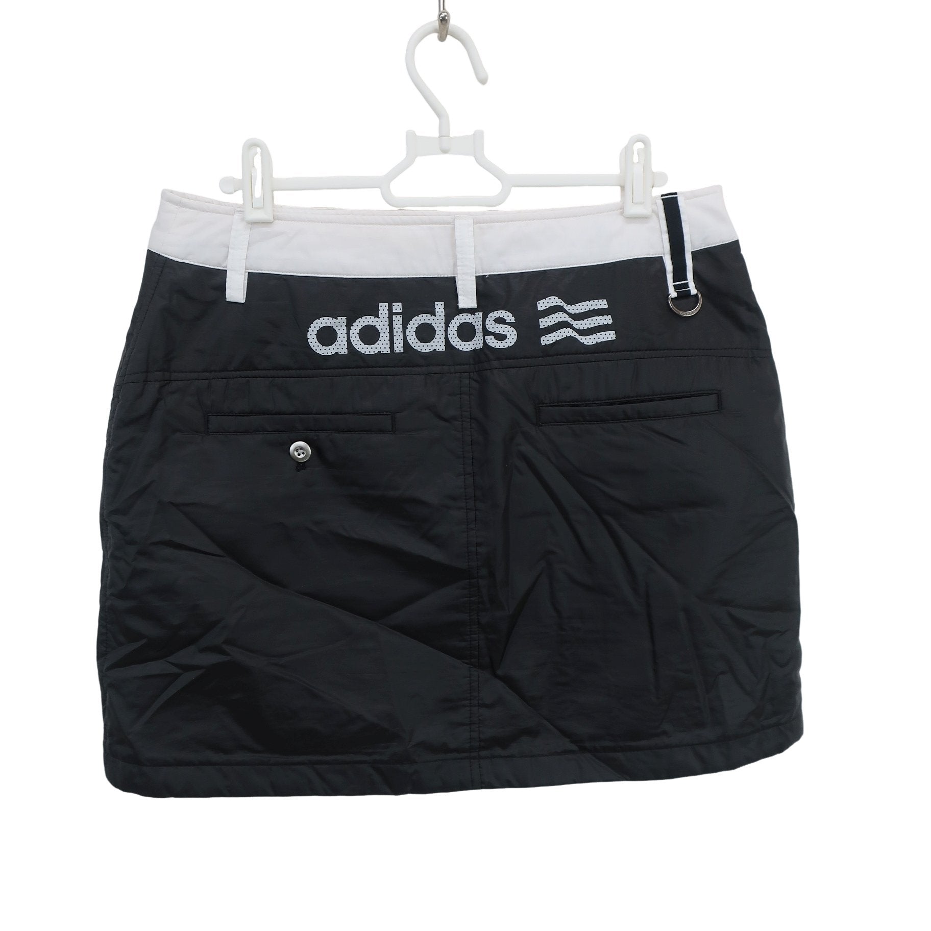 adidas(アディダス) ナイロンスカート 黒白 レディース L B