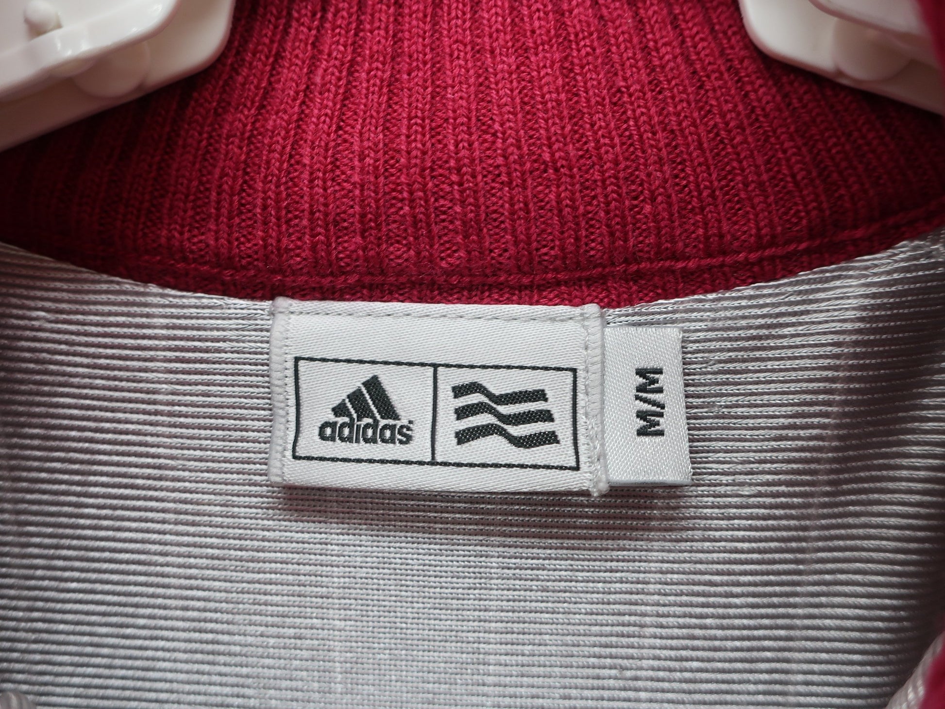 adidas(アディダス) ハーフジップセーター ピンク千鳥柄 レディース M B