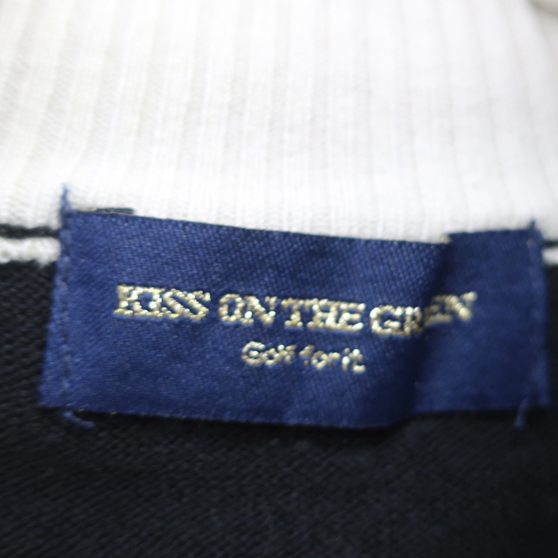 KISS ON THE GREEN(キスオンザグリーン) ハーフジップニットシャツ 黒 レディース 2 B