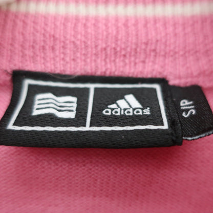 adidas(アディダス) ハーフジップニットシャツ ピンクアーガイル柄 レディース S/P A