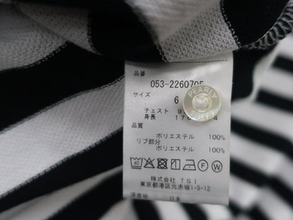 PEARLY GATES(パーリーゲイツ) ポロシャツ 白黒ボーダー メンズ 6 053-2260705 A