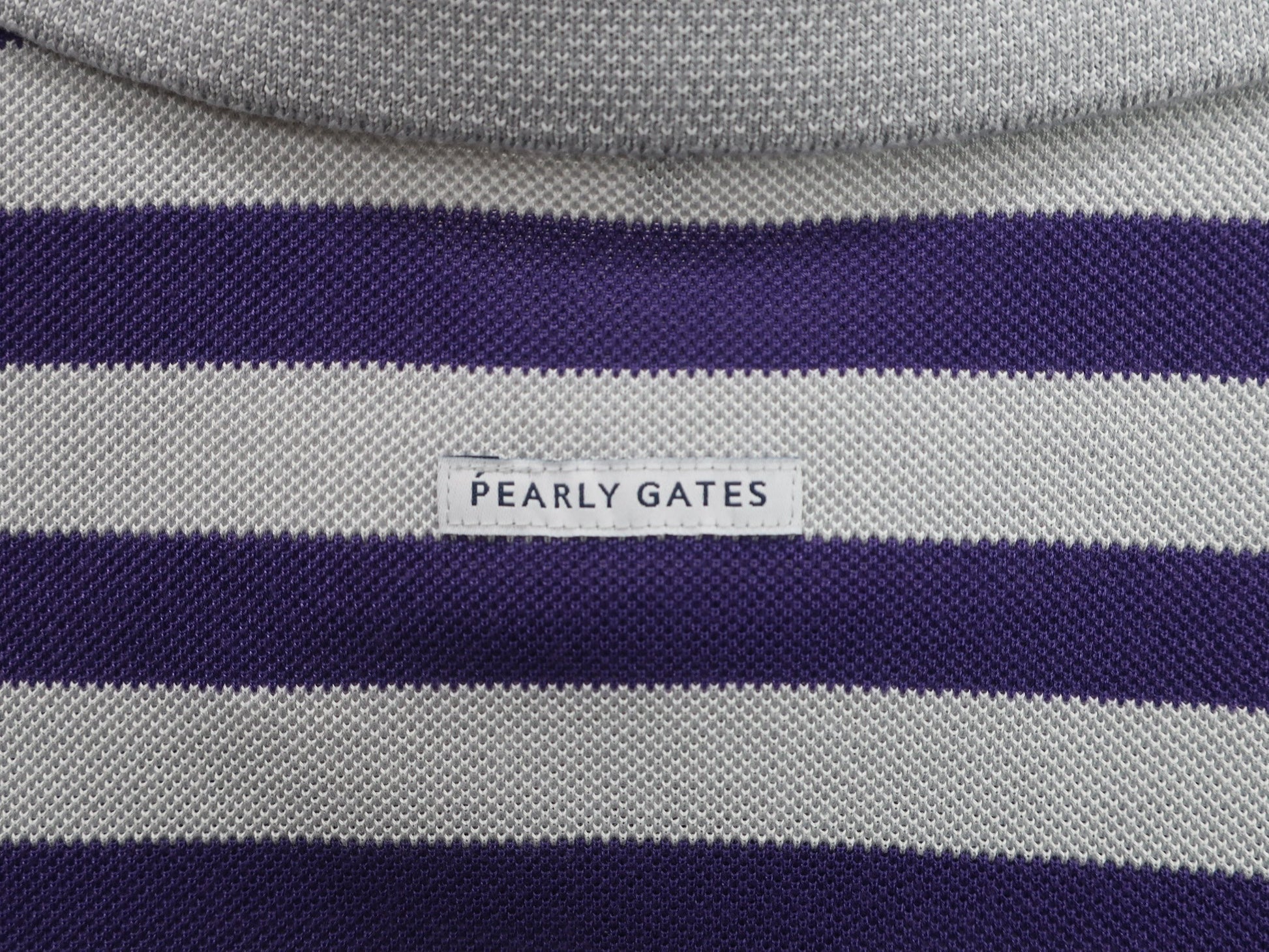 PEARLY GATES(パーリーゲイツ) ポロシャツ グレー紫 メンズ 6 053-2260705 A