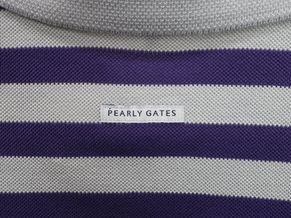PEARLY GATES(パーリーゲイツ) ポロシャツ グレー紫 メンズ 6 053-2260705 A