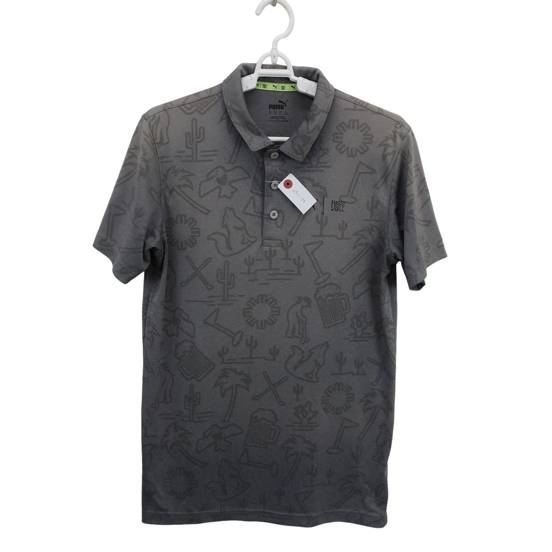 PUMA GOLF(プーマゴルフ) ポロシャツ グレー メンズ US XS A