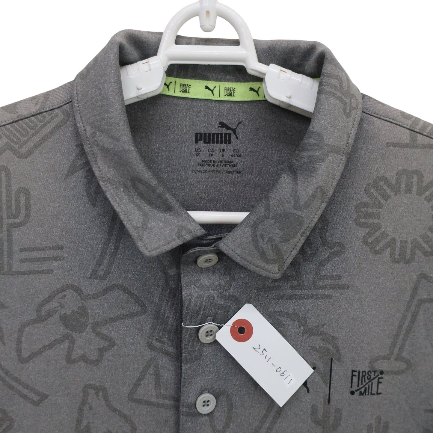 PUMA GOLF(プーマゴルフ) ポロシャツ グレー メンズ US XS A