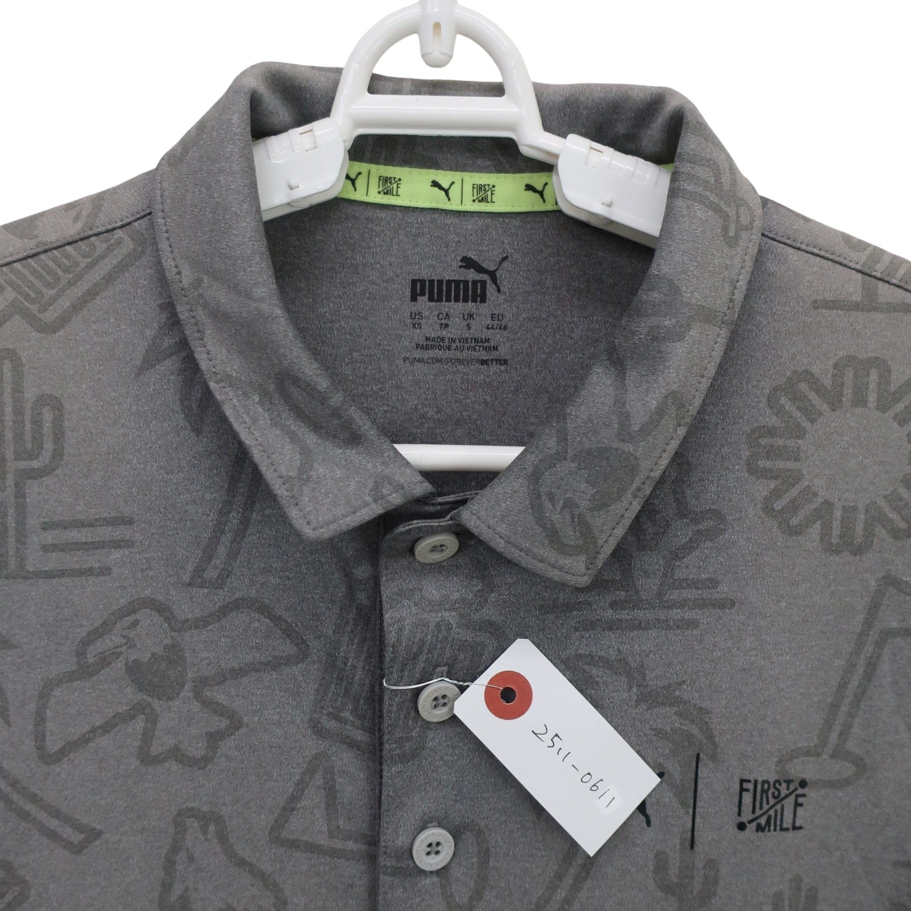 PUMA GOLF(プーマゴルフ) ポロシャツ グレー メンズ US XS A