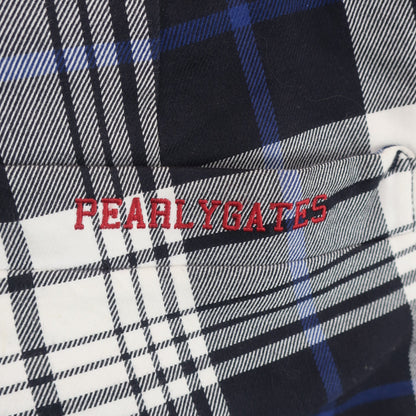 PEARLY GATES(パーリーゲイツ) パンツ 白青系チェック レディース 0 055-5231806 B