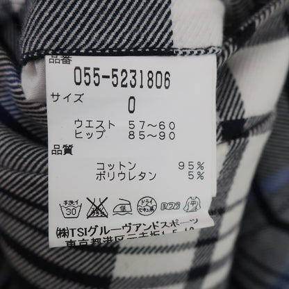 PEARLY GATES(パーリーゲイツ) パンツ 白青系チェック レディース 0 055-5231806 B