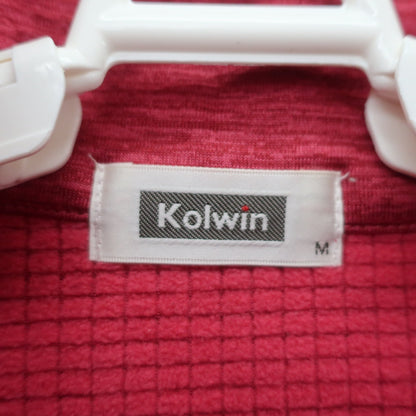Kolwin(コルウィン) 長袖ハーフジップシャツ レッド レディース M A
