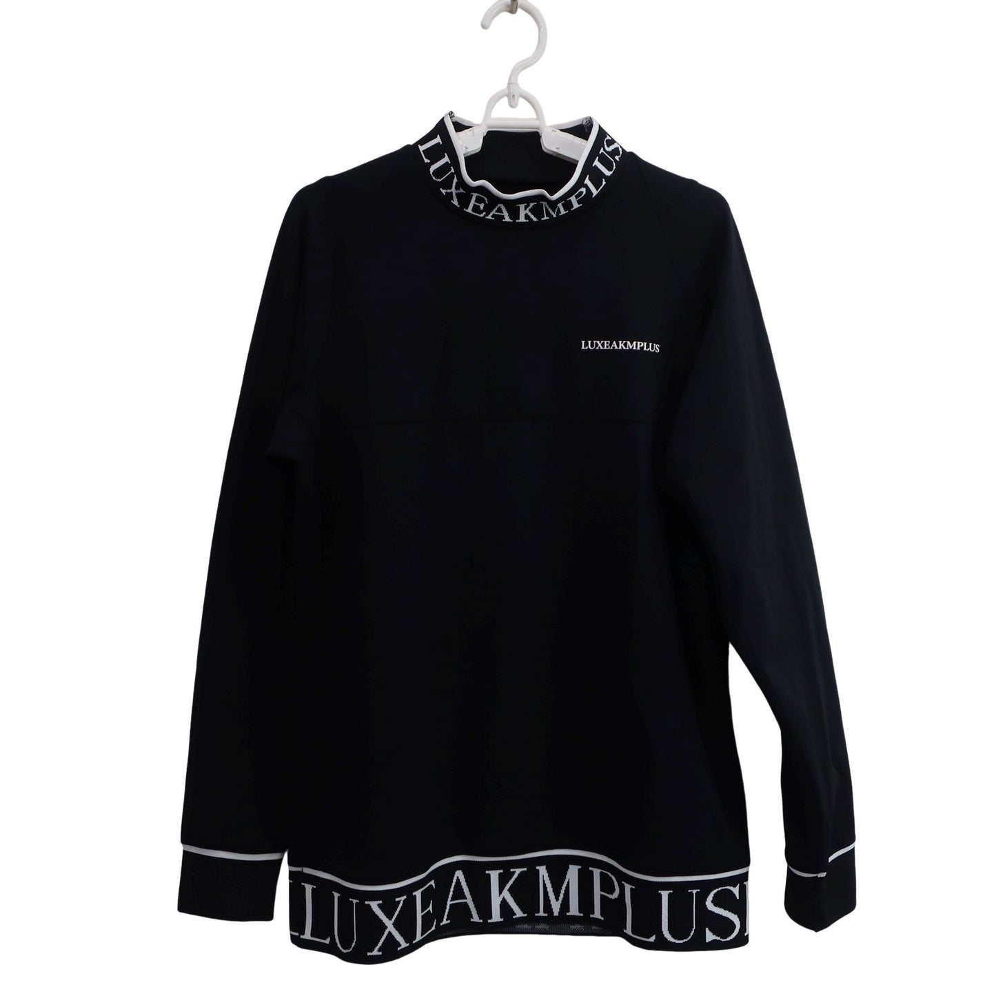 LUXEAKMPLUS(リュクスエイケイエムプラス) 長袖モックネックシャツ 黒 メンズ L A