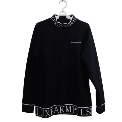 LUXEAKMPLUS(リュクスエイケイエムプラス) 長袖モックネックシャツ 黒 メンズ L A