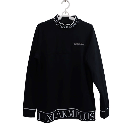 LUXEAKMPLUS(リュクスエイケイエムプラス) 長袖モックネックシャツ 黒 メンズ L A