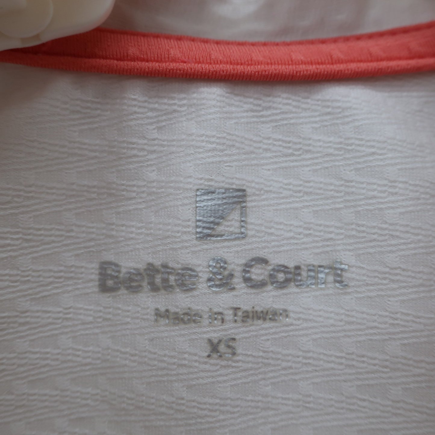 Bette&Court(ベッティ&コート) ハーフジップポロシャツ 白 レディース XS B