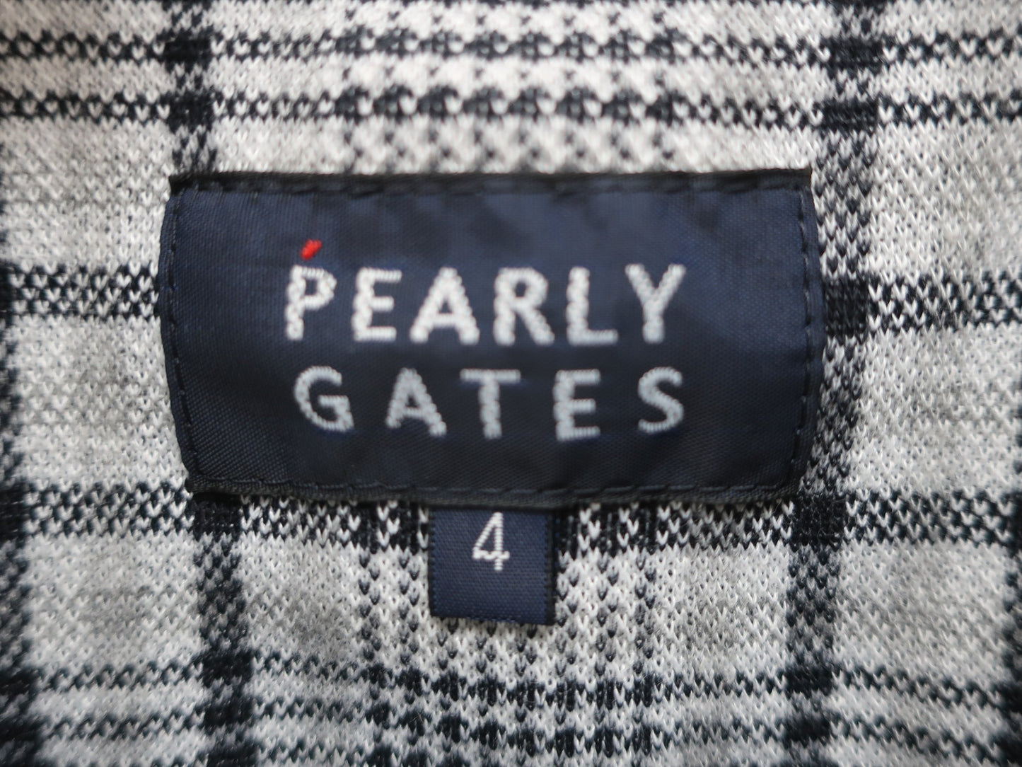PEARLY GATES(パーリーゲイツ) ポロシャツ グレーチェック メンズ 4 053-3160205 S