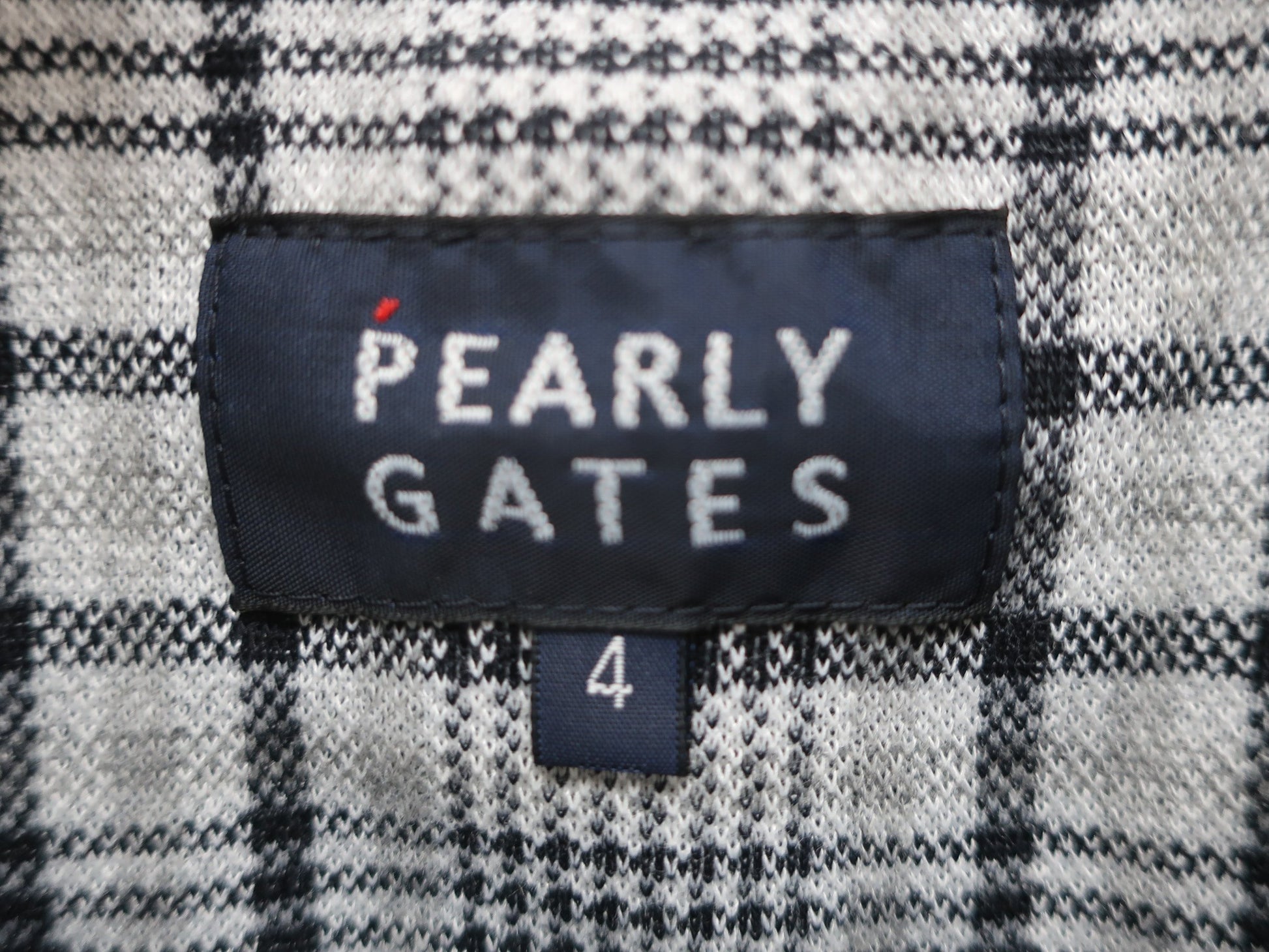 PEARLY GATES(パーリーゲイツ) ポロシャツ グレーチェック メンズ 4 053-3160205 S