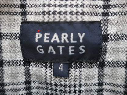 PEARLY GATES(パーリーゲイツ) ポロシャツ グレーチェック メンズ 4 053-3160205 S