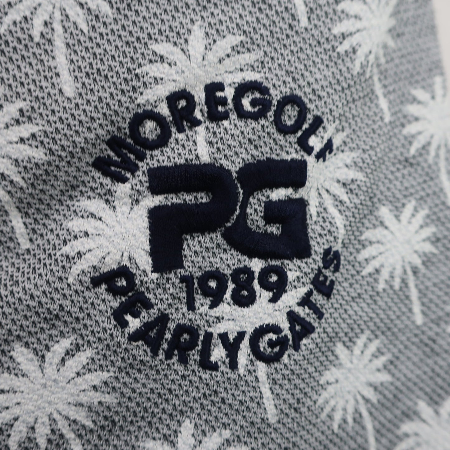 PEARLY GATES(パーリーゲイツ) ハーフパンツ グレー白ヤシの木柄 メンズ 4 053-1232607 S