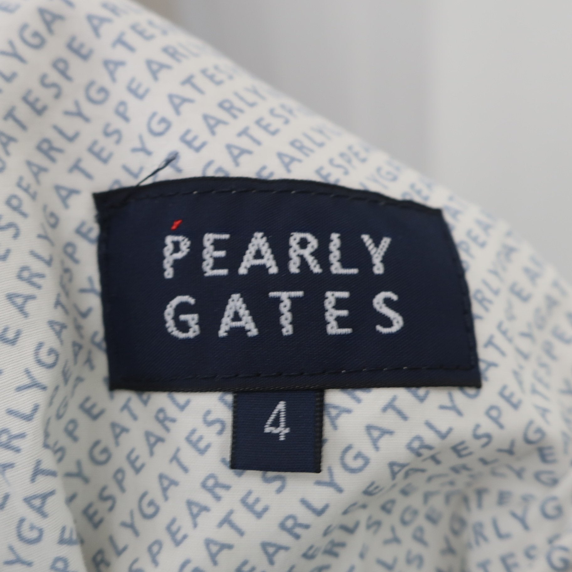 PEARLY GATES(パーリーゲイツ) ハーフパンツ グレー白ヤシの木柄 メンズ 4 053-1232607 S