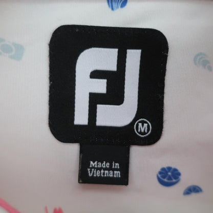 FOOTJOY(フットジョイ) ポロシャツ 白青ピンク総柄 メンズ M A