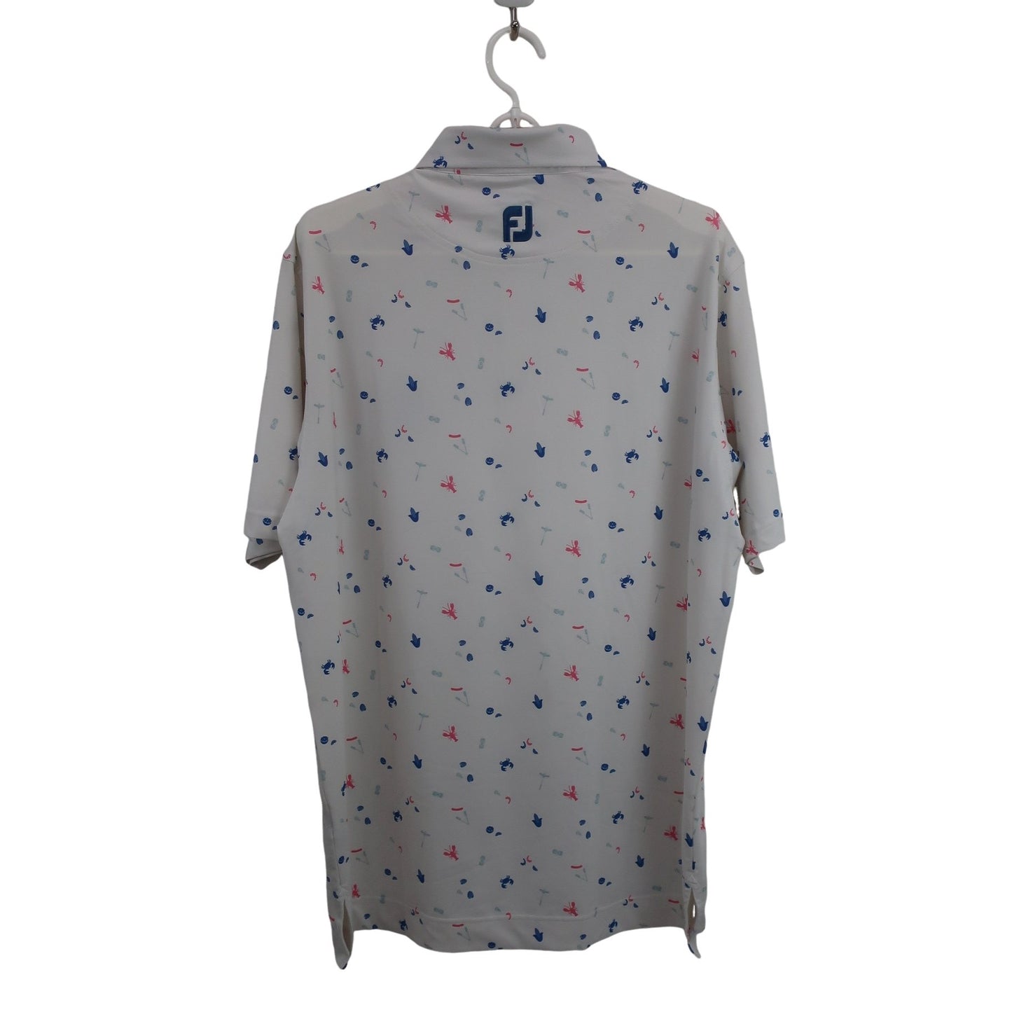 FOOTJOY(フットジョイ) ポロシャツ 白青ピンク総柄 メンズ M A