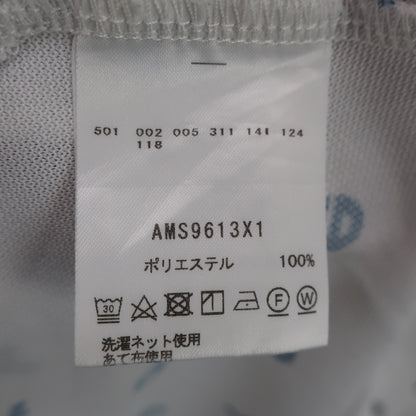 and per se(アンパスィ) ポロシャツ 白ネイビー文字柄 メンズ L A