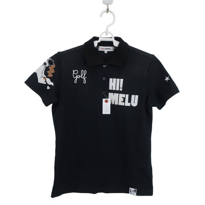 M.U SPORTS(エムユースポーツ) ポロシャツ 黒 レディース 40 B