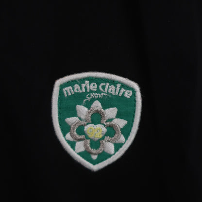 marie claire sport(マリ・クレール・スポーツ) 半袖ハーフジップウィンドブレーカー 黒 レディース M B