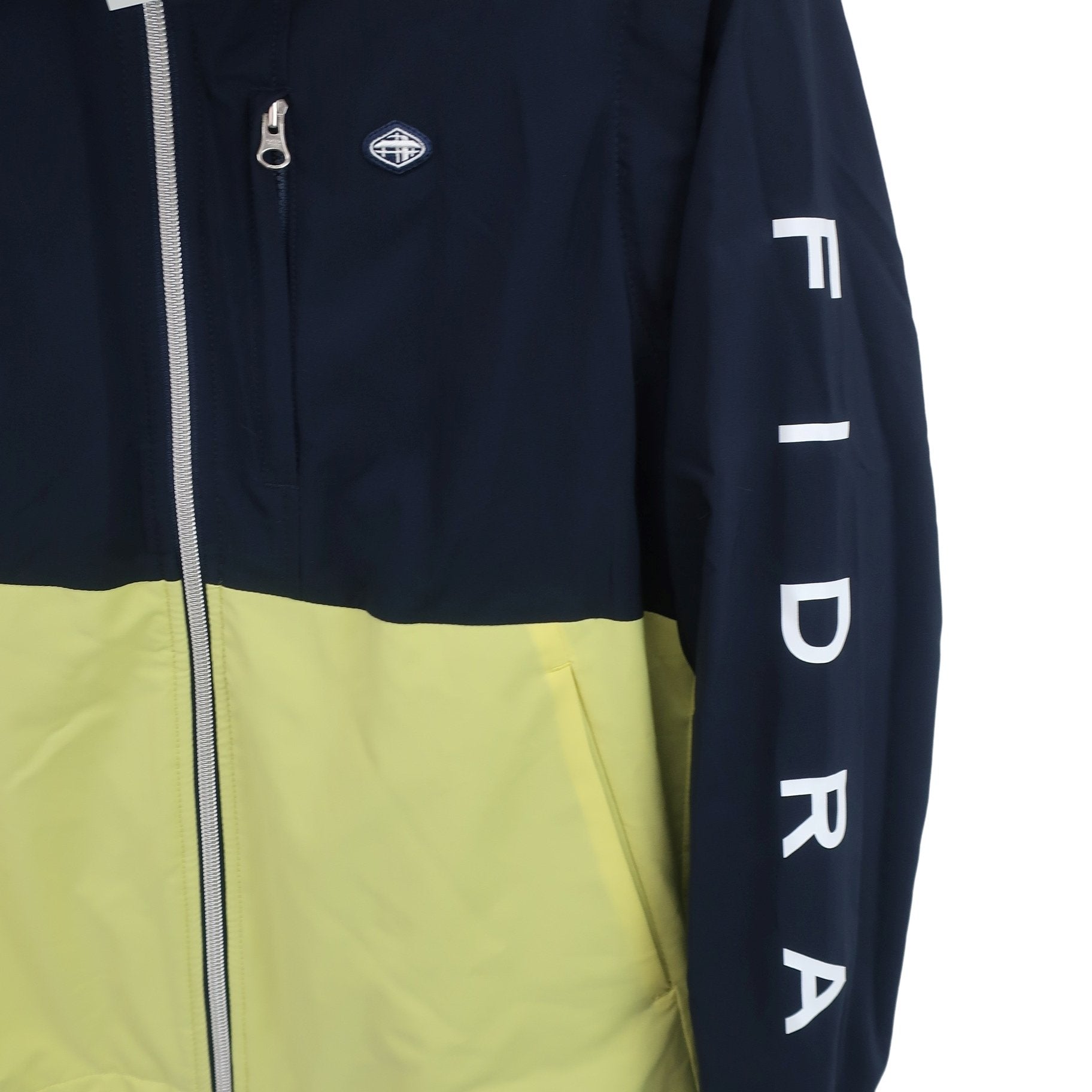 FIDRA(フィドラ) フルジップウィンドブレーカー ネイビー黄色 レディース M A