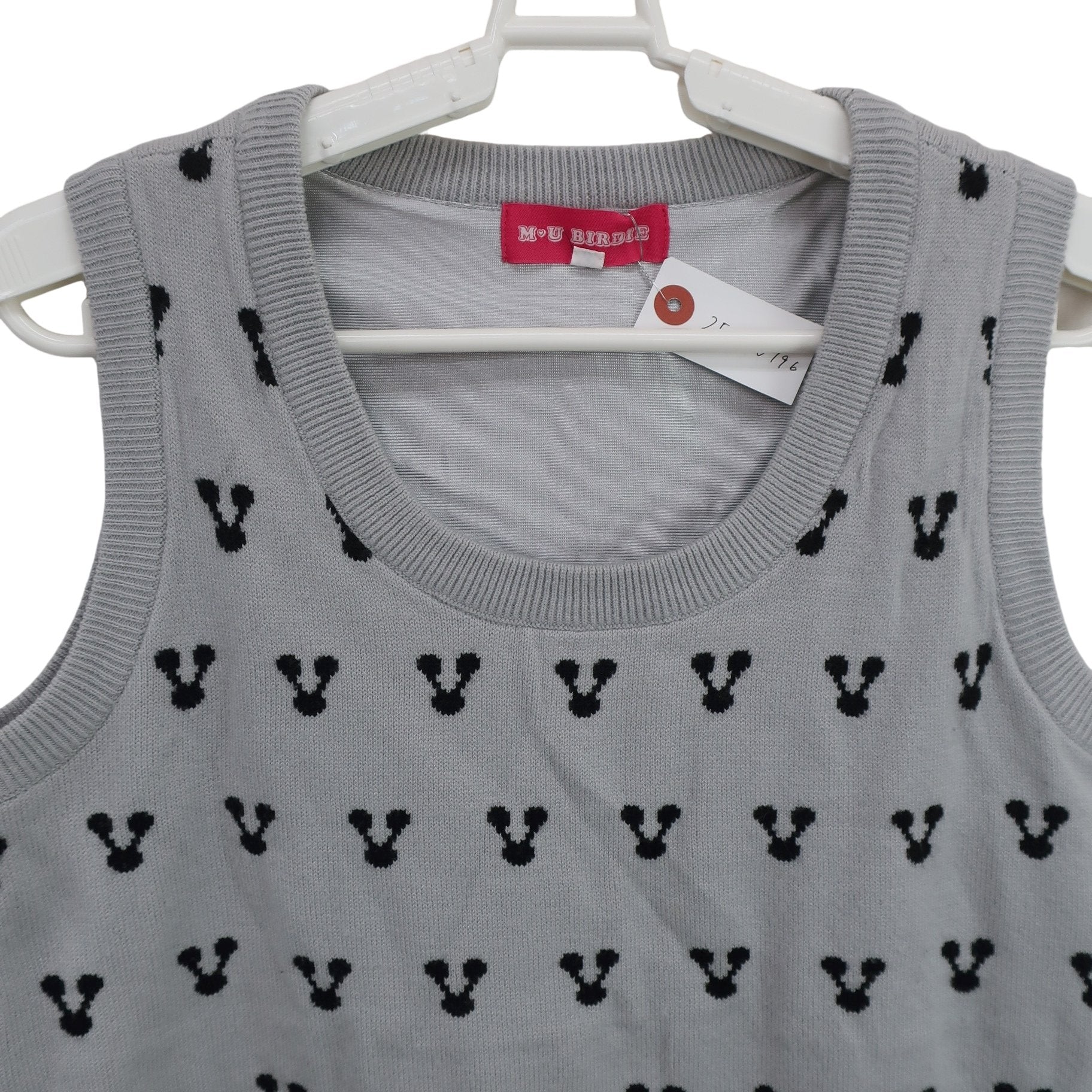 M.U BIRDIE ニットベスト グレー レディース M A