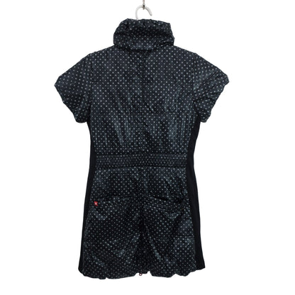 FILA GOLF(フィラゴルフ) 半袖ダウンワンピース 黒水玉柄 レディース M A