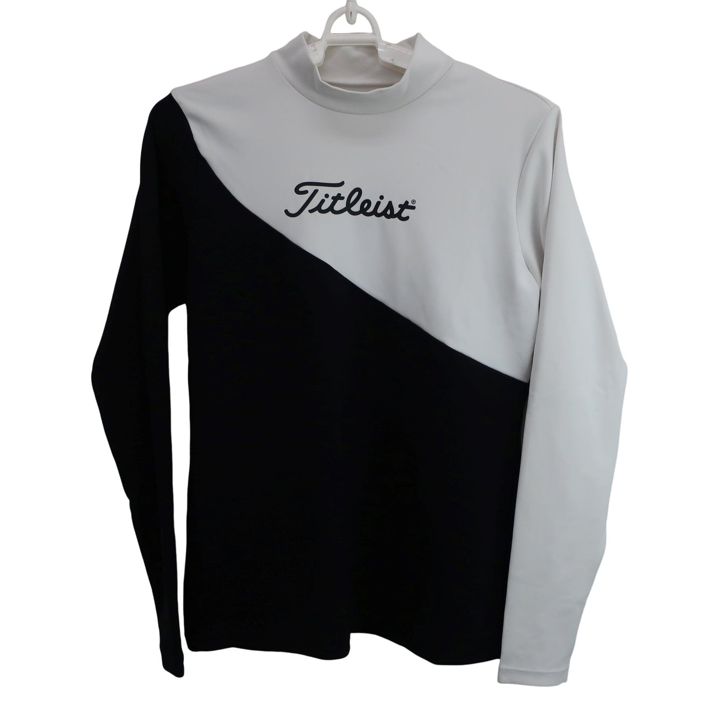 Titleist(タイトリスト) 長袖モックネックシャツ 白黒 レディース S A