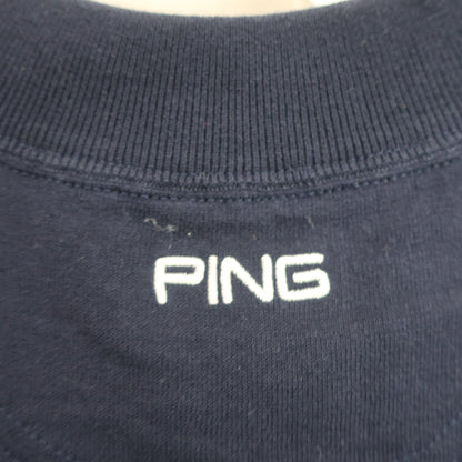 PING(ピン) 半袖モックネックシャツ ネイビー レディース M 622-2175301 A