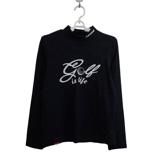 Admiral(アドミラル) 長袖モックネックシャツ 黒 レディース M A