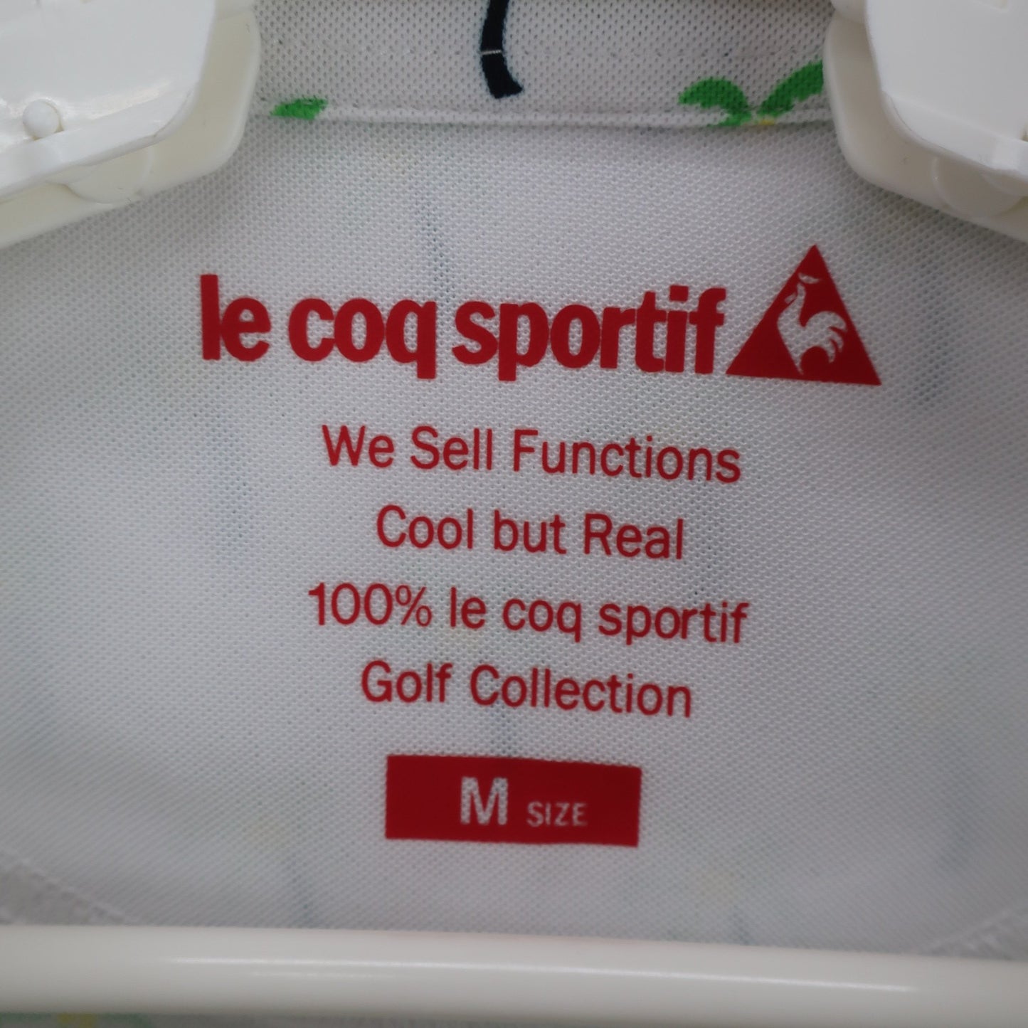 le coq sportif(ルコックスポルティフ) ポロシャツ 白ヤシの木柄 レディース M A