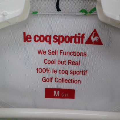 le coq sportif(ルコックスポルティフ) ポロシャツ 白ヤシの木柄 レディース M A