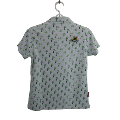 le coq sportif(ルコックスポルティフ) ポロシャツ 白ヤシの木柄 レディース M A