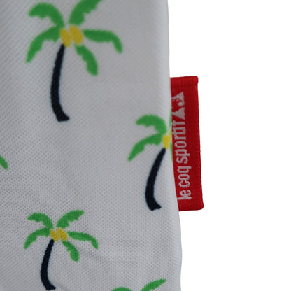 le coq sportif(ルコックスポルティフ) ポロシャツ 白ヤシの木柄 レディース M A