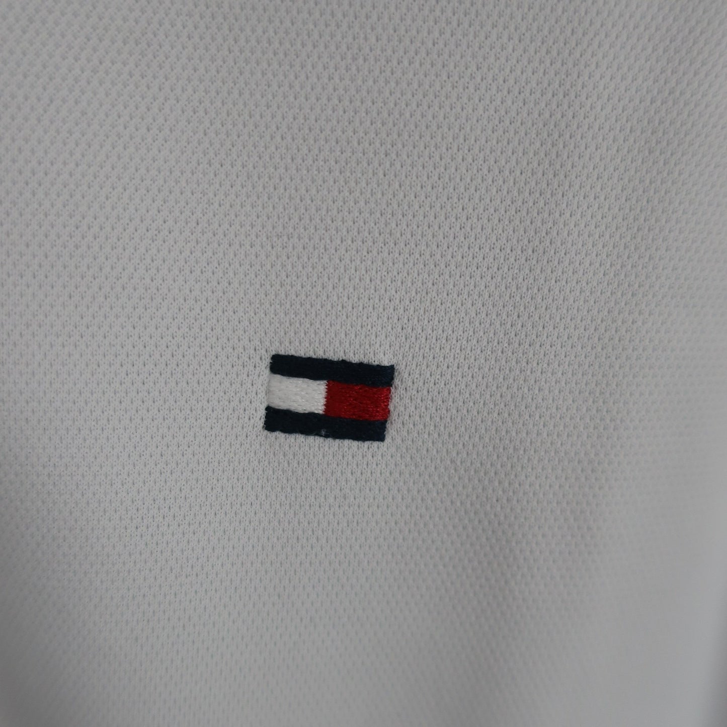 TOMMY HILFIGER GOLF(トミーヒルフィガーゴルフ) ノースリーブポロシャツ 白ネイビー レディース S A