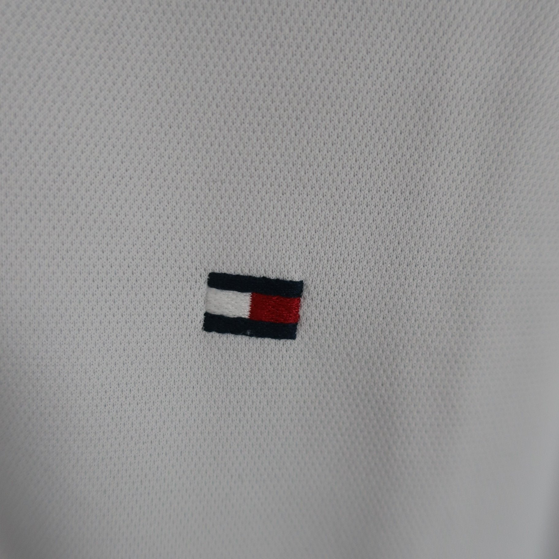 TOMMY HILFIGER GOLF(トミーヒルフィガーゴルフ) ノースリーブポロシャツ 白ネイビー レディース S A